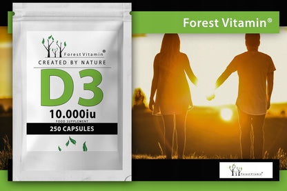 ☀️ VITAMIN D3 10.000 IU – 100 капсули | Forest Vitamin