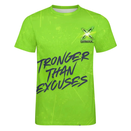 URMAX™ Stärker als Ausreden™ – Motivations-Fitness-T-Shirt für Herren