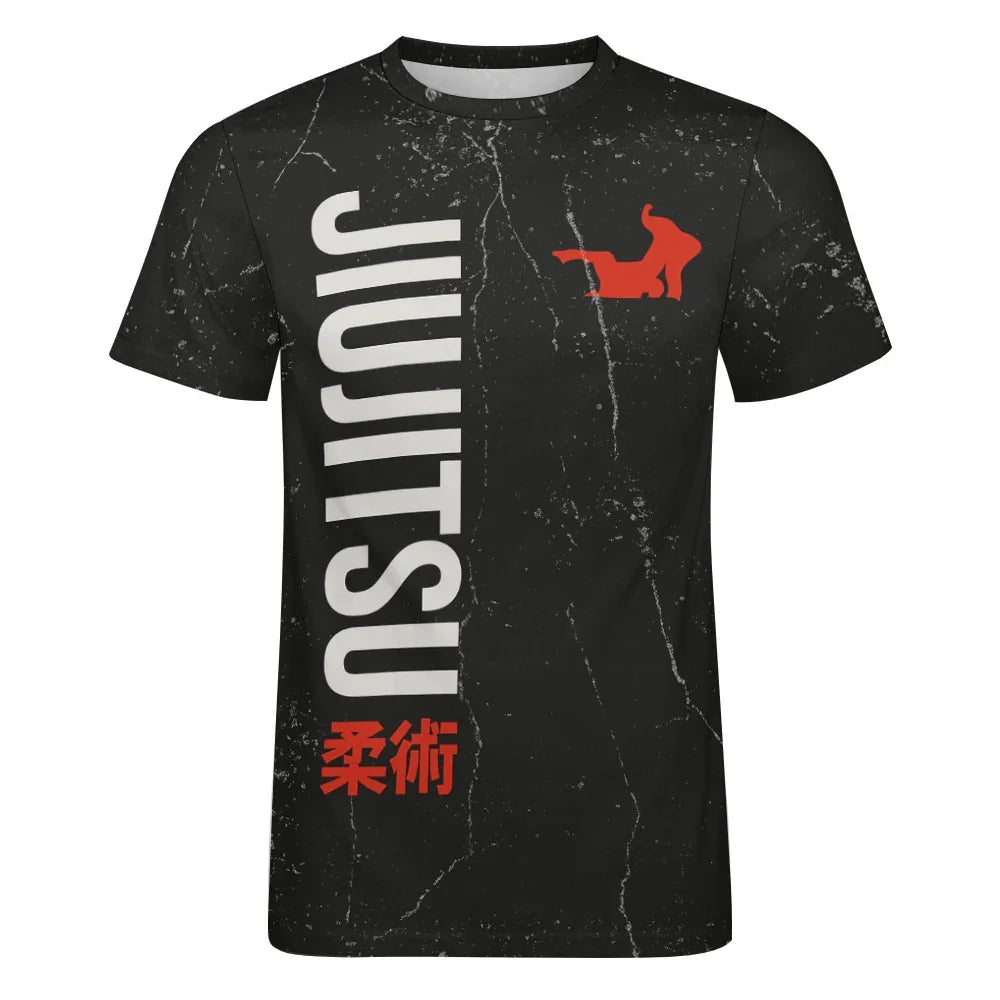Jiu Jitsu Spirit™ – Herren-Baumwoll-T-Shirt „Black Discipline“