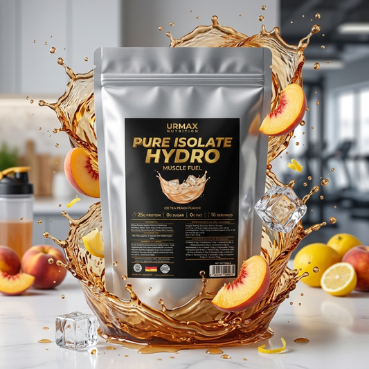 URMAX™ Pure Isolate Hydro – Ice Tea Peach | Crystal-clear protein without sugar and fat 